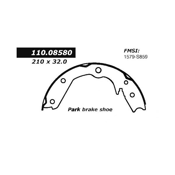 Centric Parts Centric Brake Shoes, 111.08580 111.08580 - main